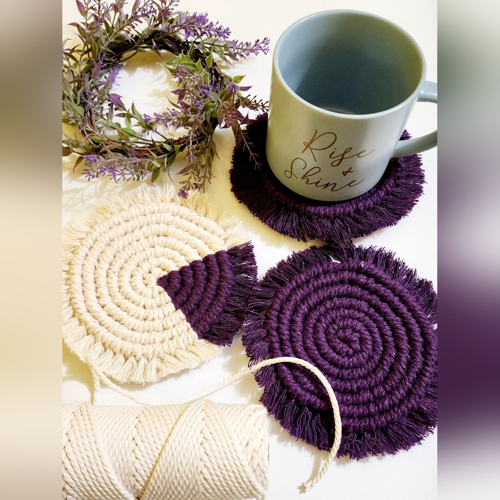 Macrame Coasters - Picture 2 of 8